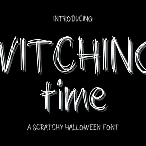 Witching Time Creepy Writing Font cover image.