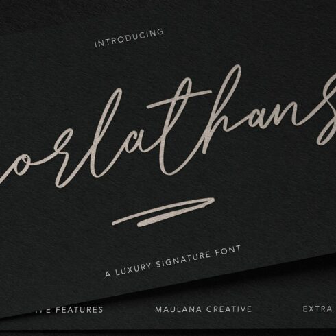 Corlathans Luxury Signature Font cover image.