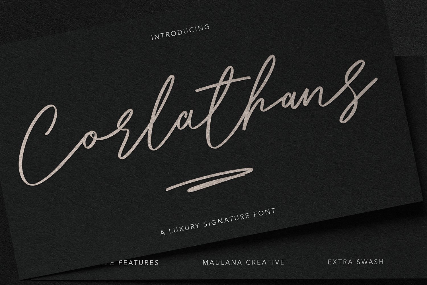 Corlathans Luxury Signature Font cover image.