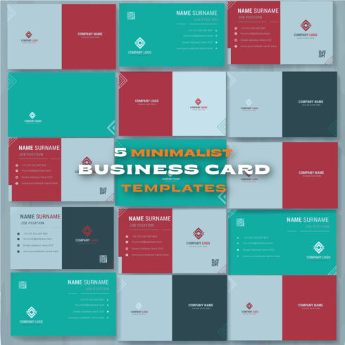 Corporate business card template for your company | Minimalist business card template design | Creative business card template cover image.
