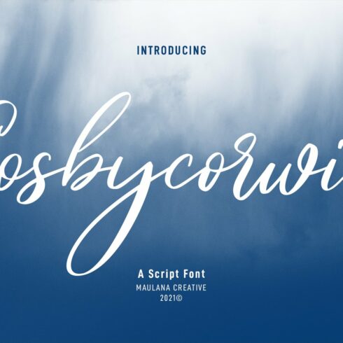 Cosbycorwin Script Font cover image.