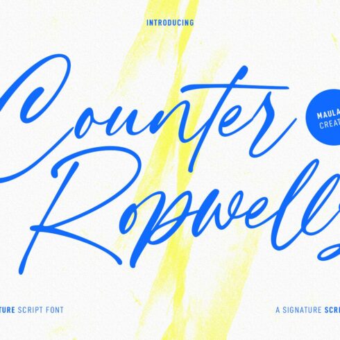 Counter Ropwells Script Font cover image.
