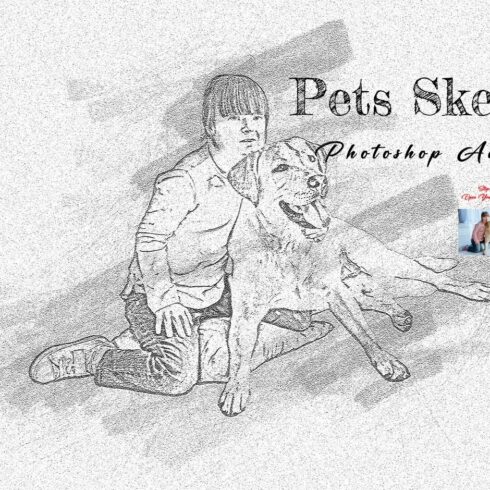 Pets Sketch Photoshop Actioncover image.
