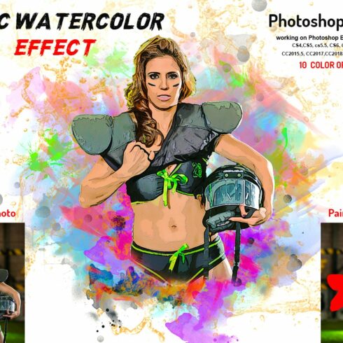Comic Watercolor Effect PS Actioncover image.