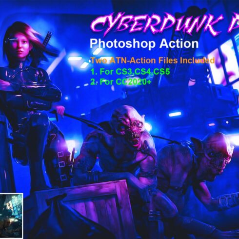 CyberPunk PRO Photoshop Actioncover image.