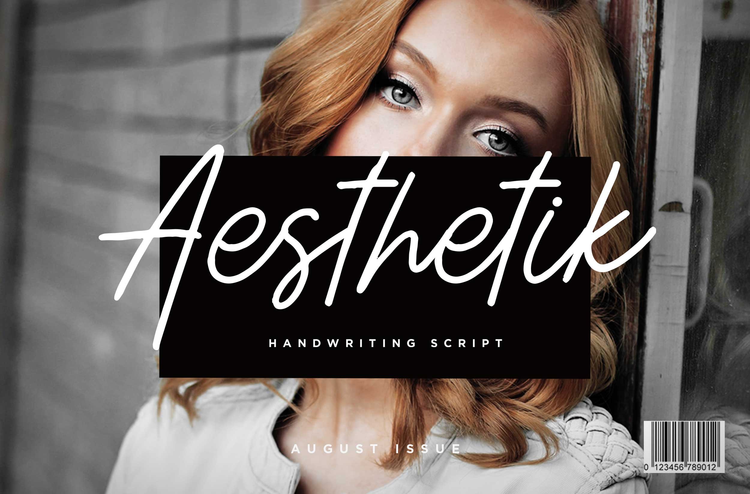 Aesthetik | Handwriting Font cover image.