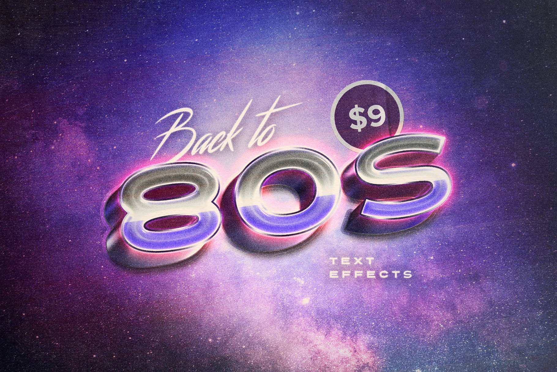 Back to the 80s Retro Text Effectscover image.