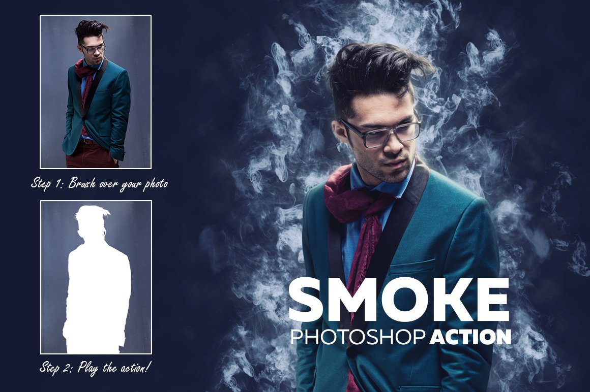 Smoke Photoshop Actioncover image.