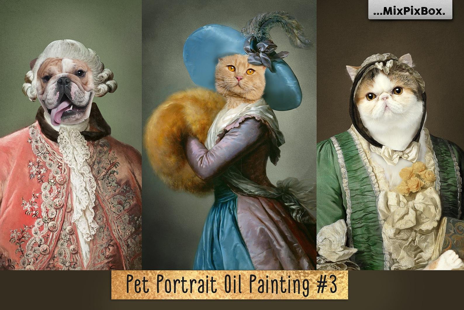 Pet Portrait Oil Background v.3cover image.