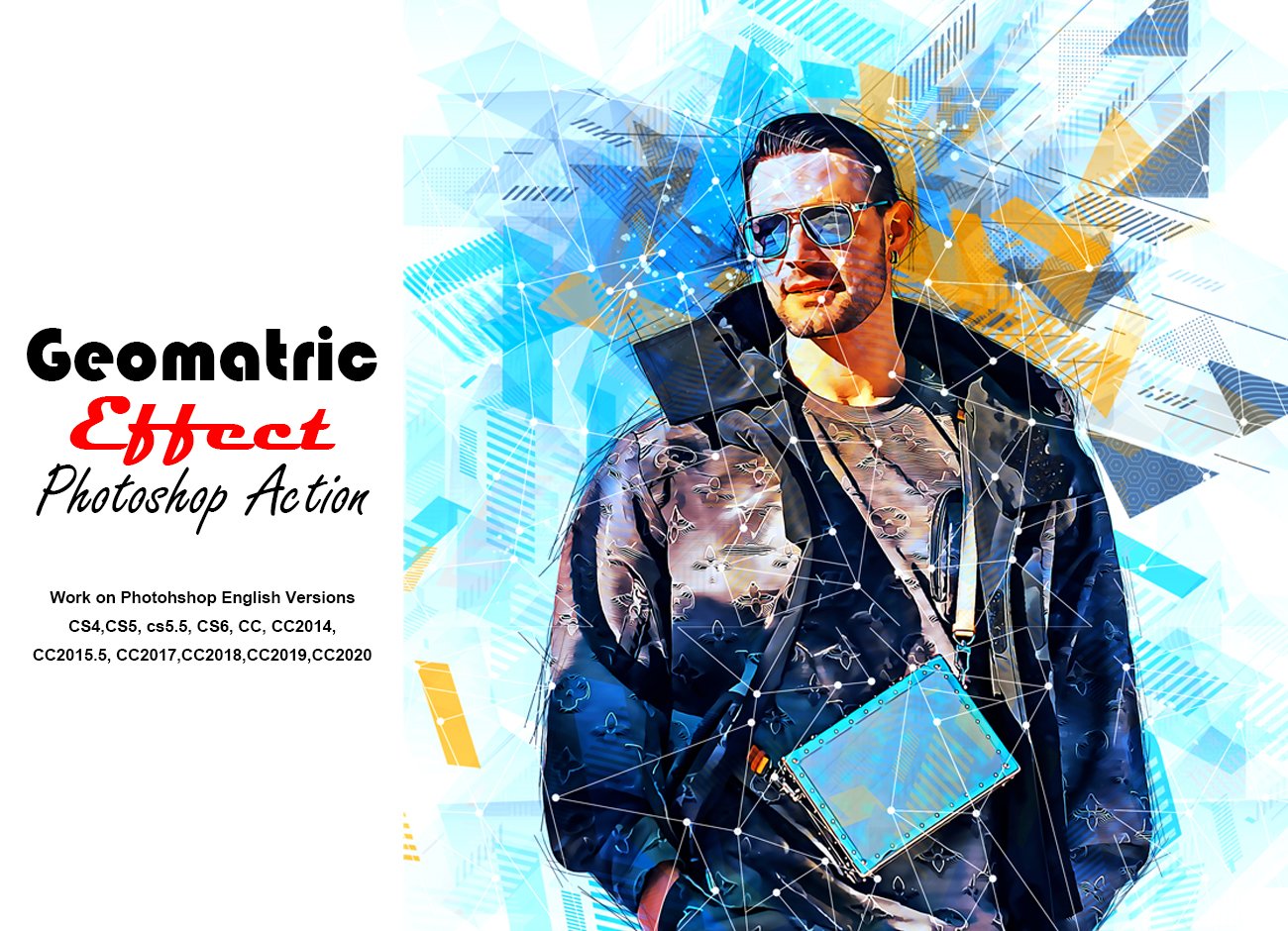 Geometric Effect Photoshop Actioncover image.