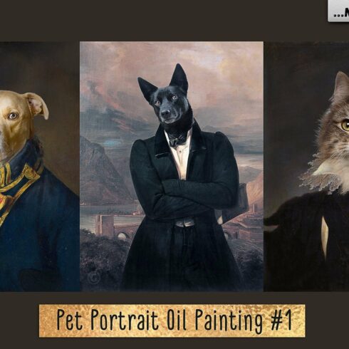 Pet Portrait Oil Background v.1cover image.