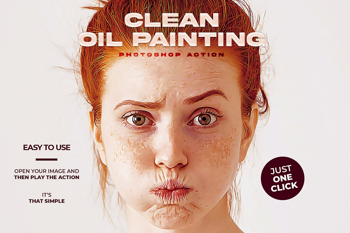 Clean Oil Painting Photoshop Actioncover image.