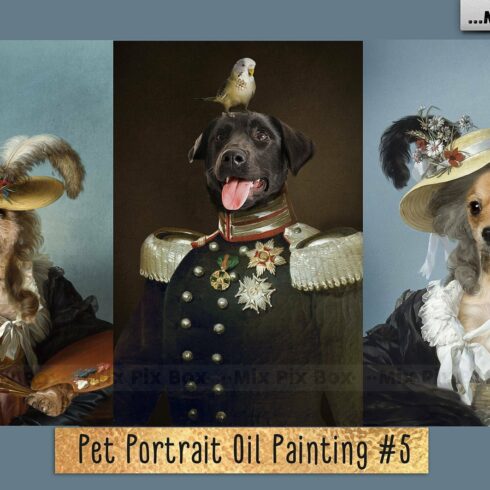 Pet Portrait Oil Background v.5cover image.