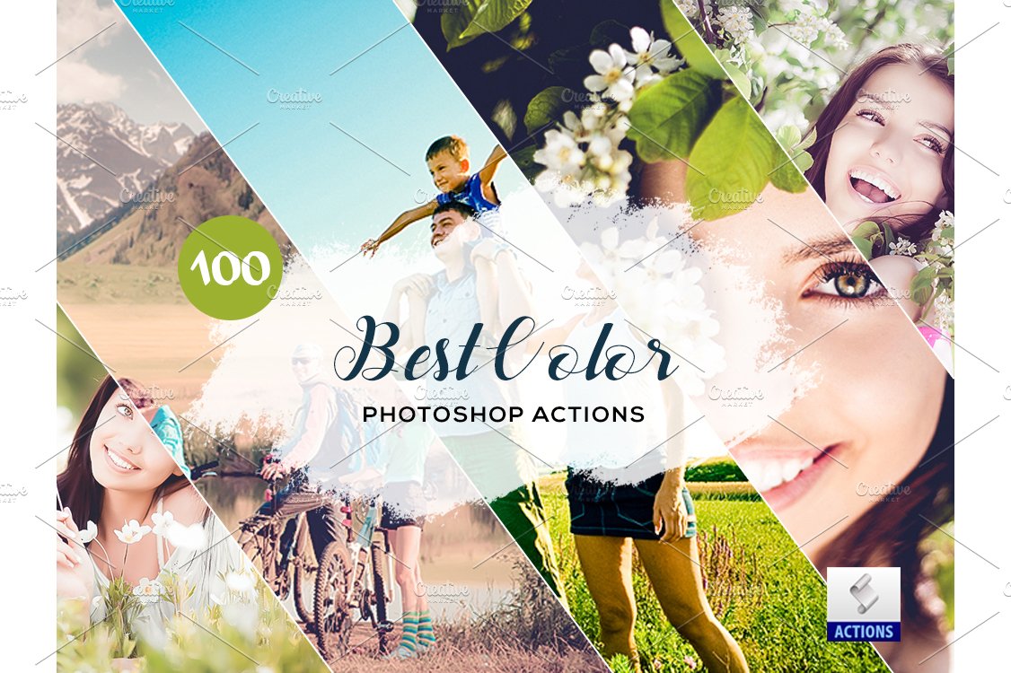 100 Best Color Photoshop Actionscover image.