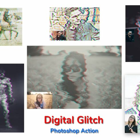 Digital Glitch Photoshop Actioncover image.