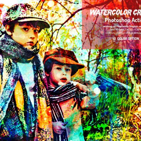 Watercolor Creator Photoshop Actioncover image.