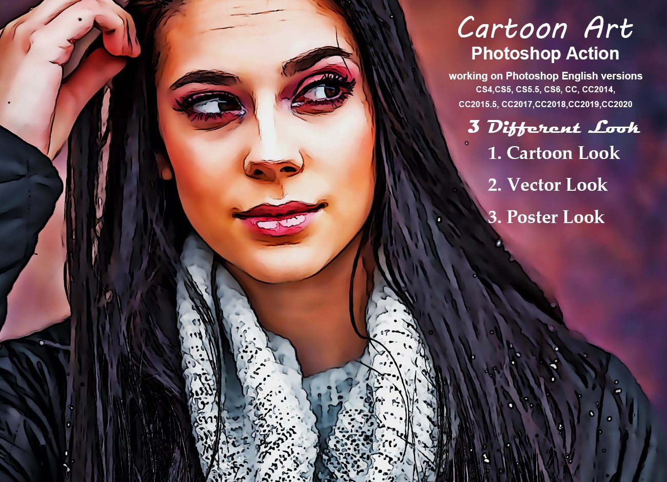 Cartoon Art Photoshop Actioncover image.