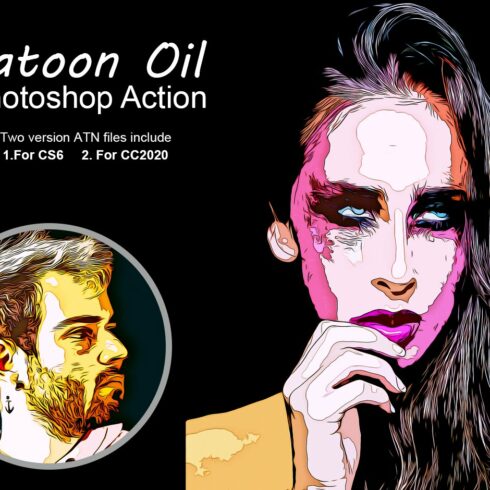 Cartoon Oil Photoshop Actioncover image.