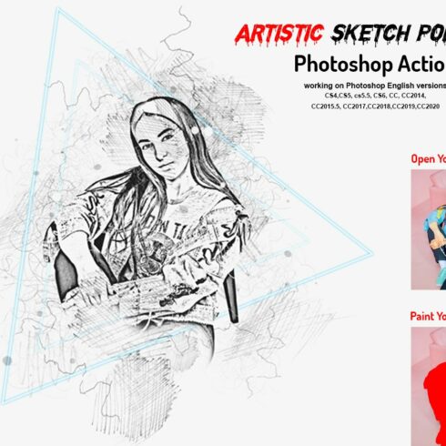 Artistic Sketch Portrait Actioncover image.