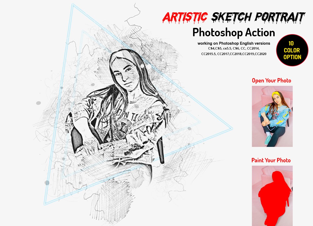 Artistic Sketch Portrait Actioncover image.