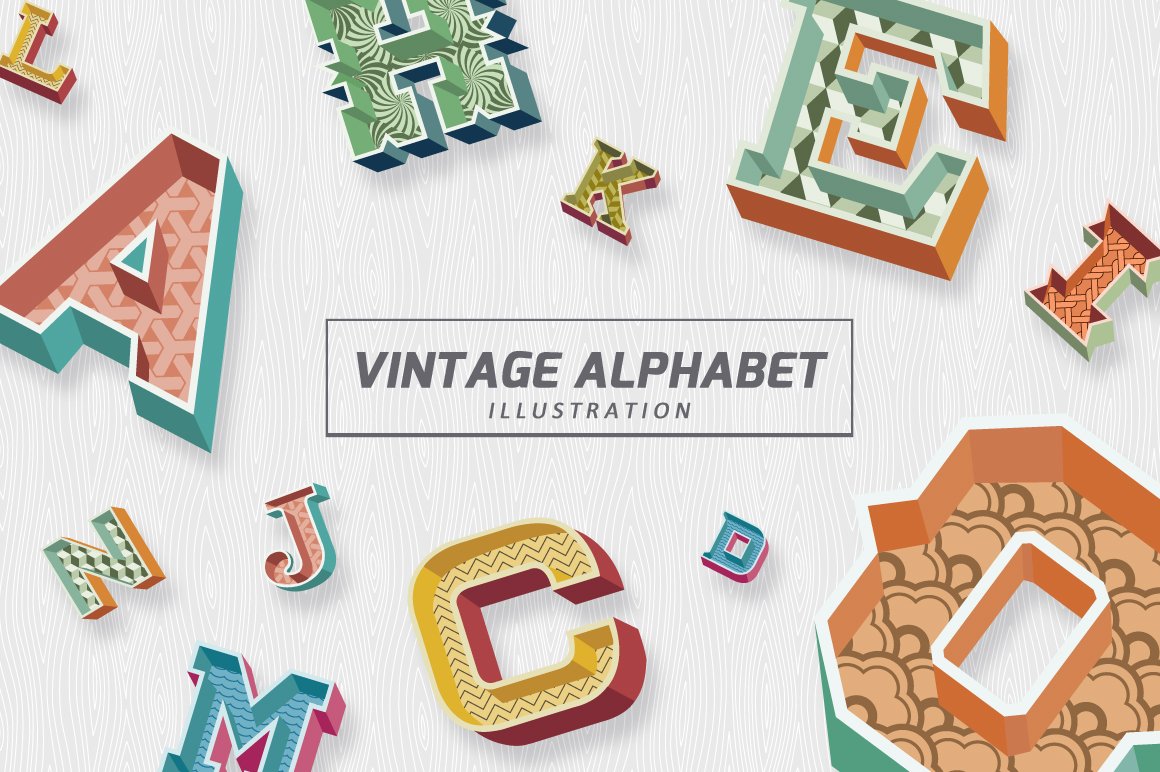Vintage Alphabet Illustration cover image.