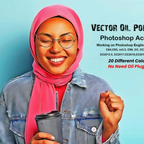 Vector Oil Portrait Photoshop Actioncover image.