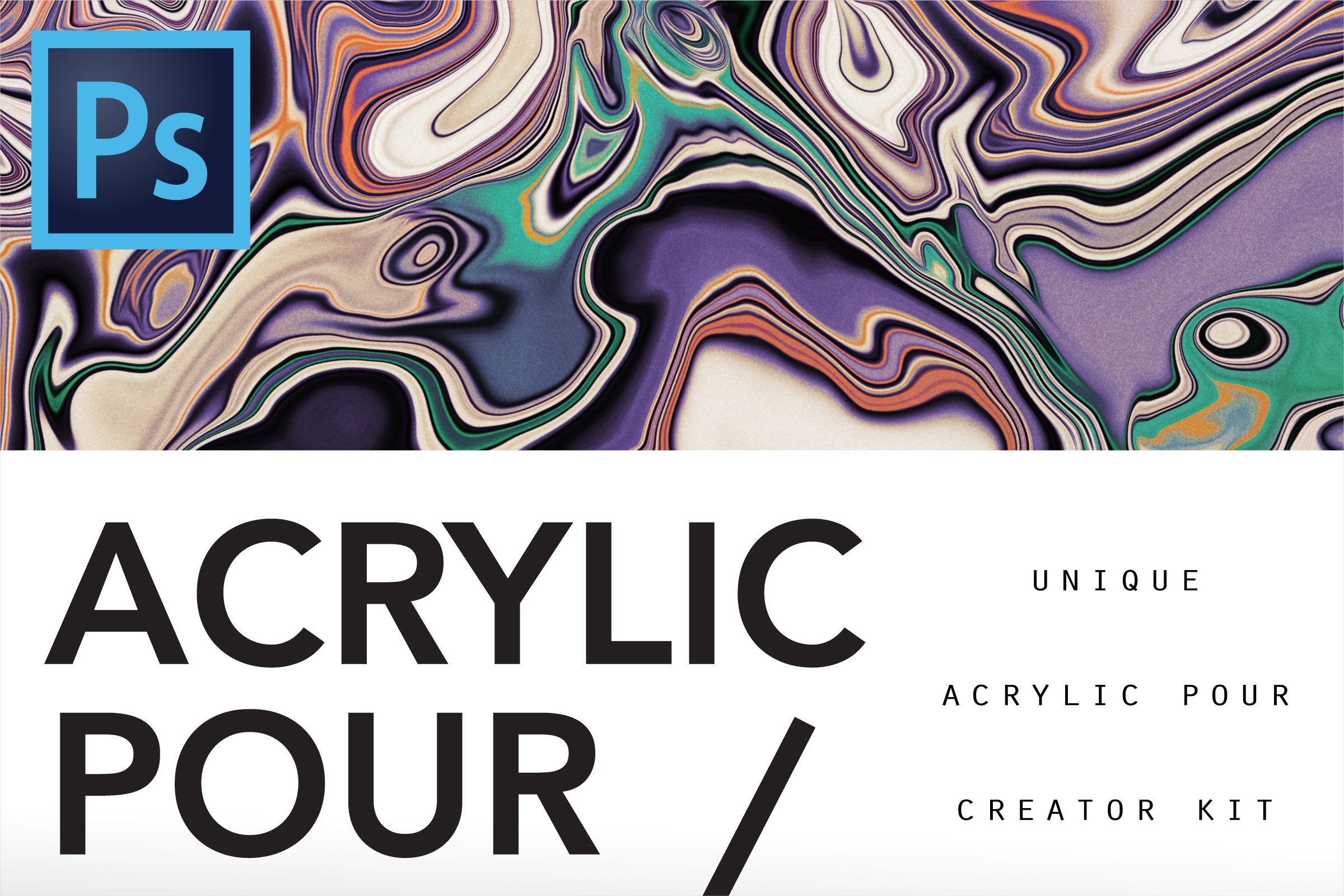 Acrylic Pour Creator for Photoshopcover image.