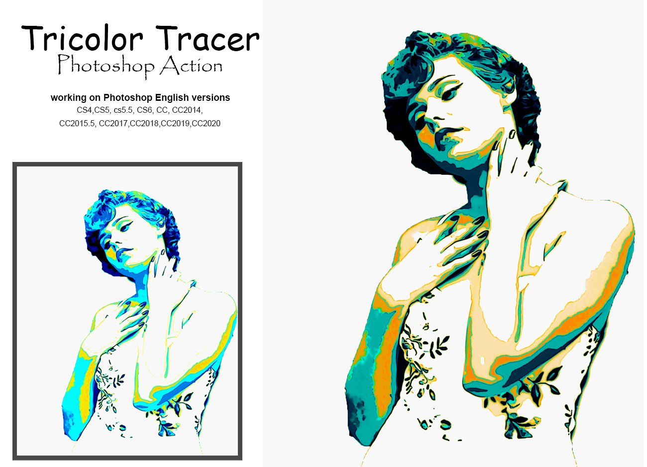 Tricolor Tracer Photoshop Actioncover image.