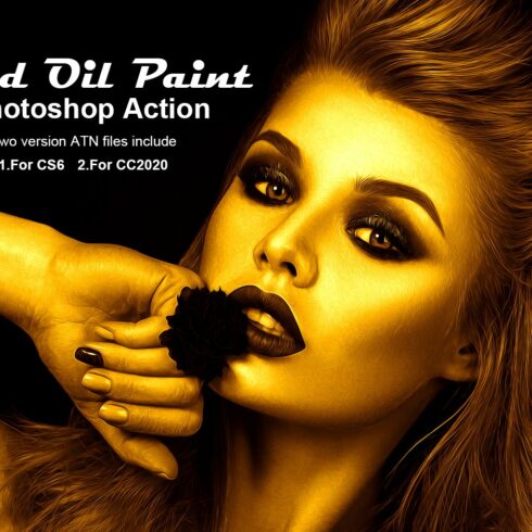 Gold Oil Paint Photoshop Actioncover image.