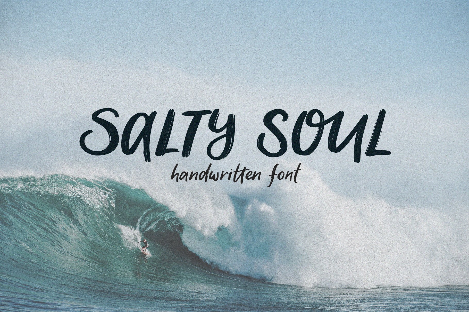 Salty Soul handwritten font sea cover image.