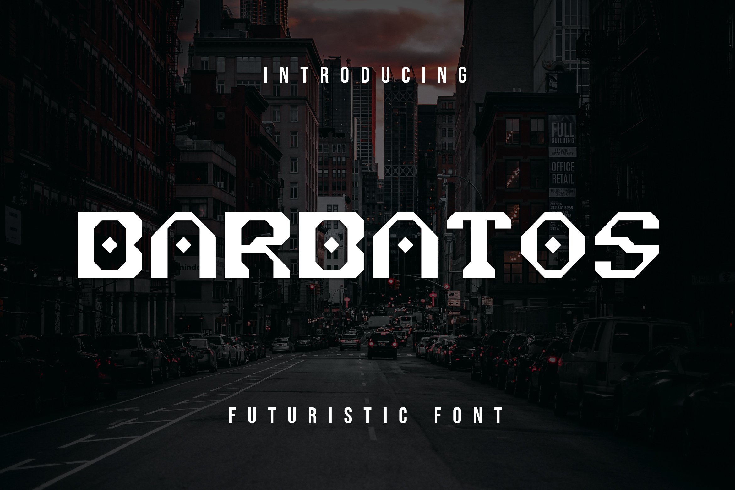 Barbatos Futuristic Font cover image.