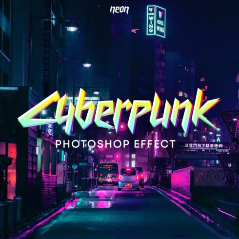 Cyberpunk Photoshop Effectcover image.