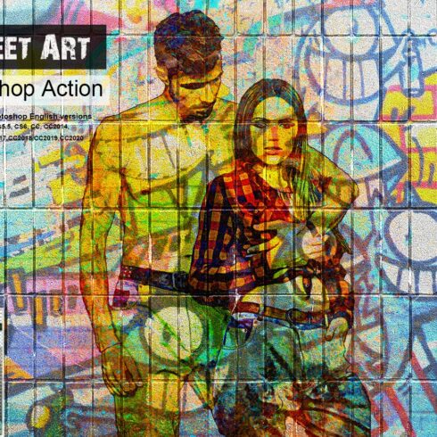 Street Art Photoshop Action,street acover image.