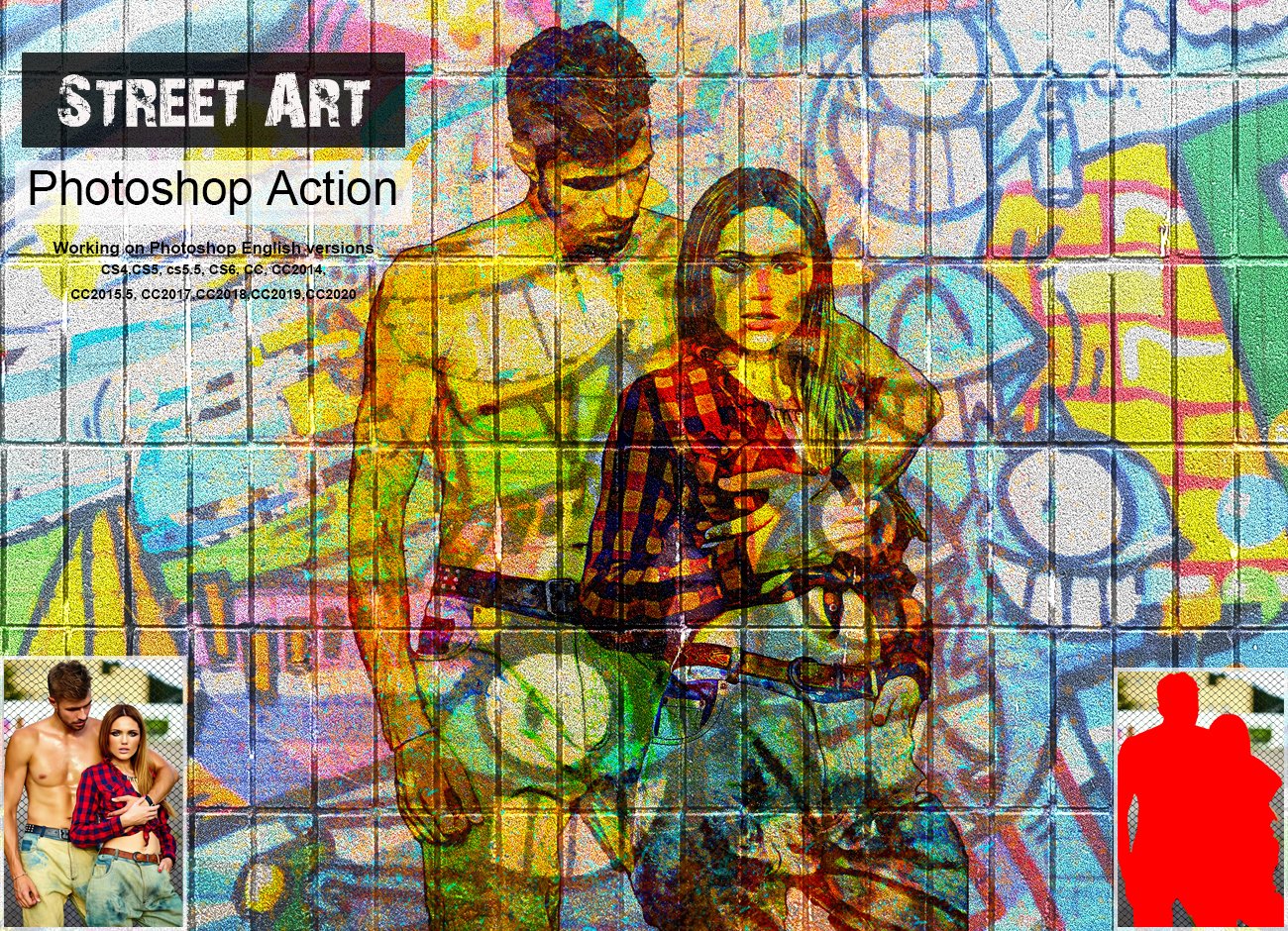 Street Art Photoshop Action,street acover image.