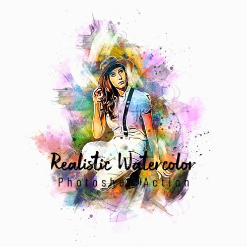 Realistic Watercolor Photoshop Actiocover image.