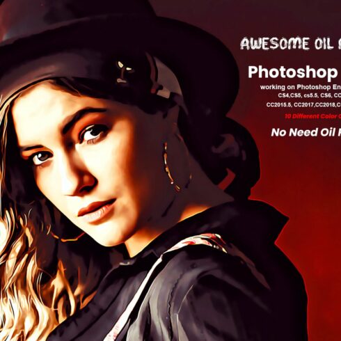 Awesome Oil Portrait PS Actioncover image.