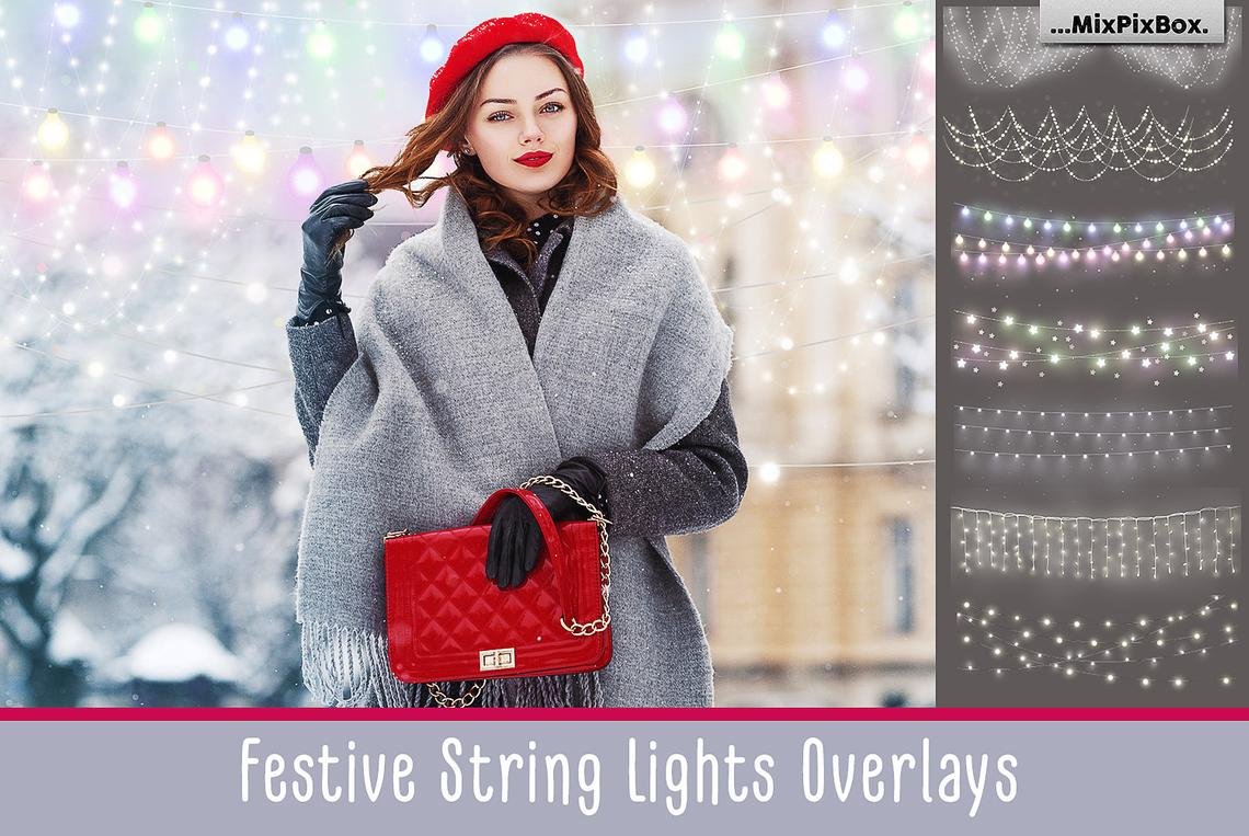 Festive String Lights Overlayscover image.