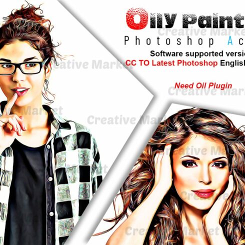 Oily Painting Photoshop Actioncover image.