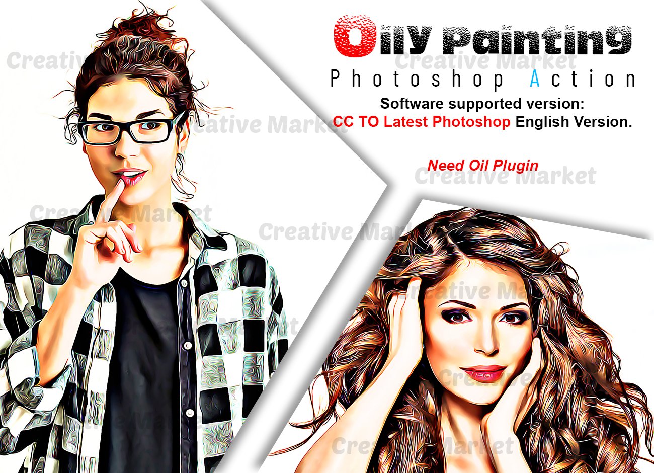 Oily Painting Photoshop Actioncover image.