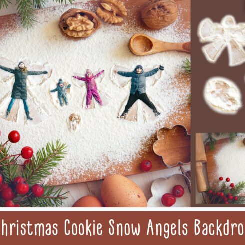 Christmas Cookie Snow Angel Backdropcover image.