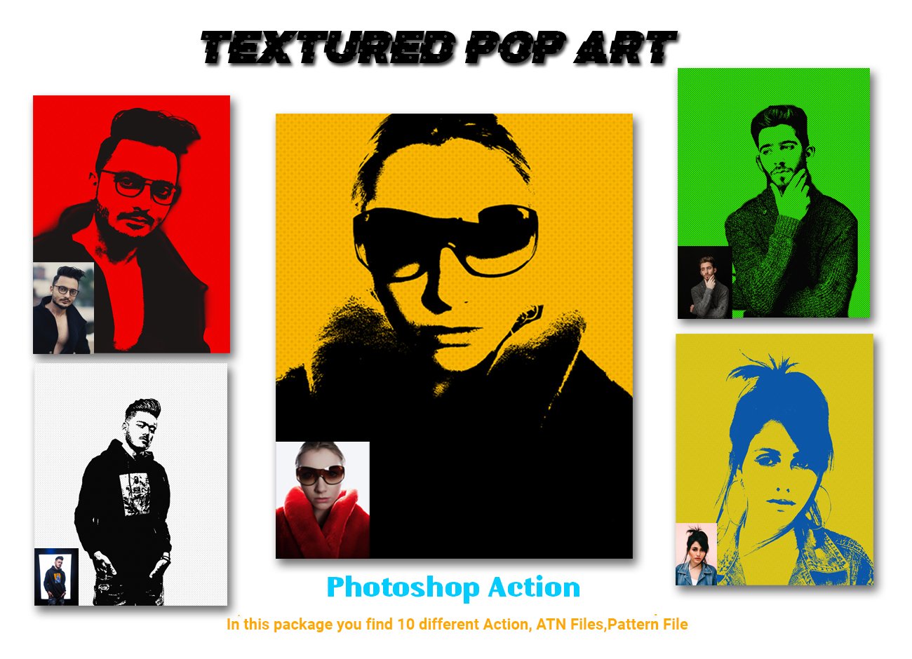 Textured Pop Art Photoshop Actioncover image.