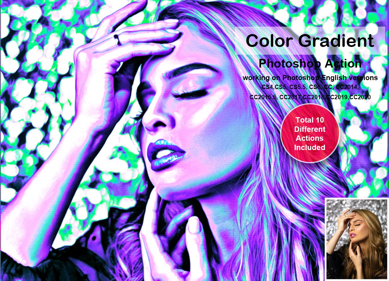 Color Gradient Photoshop Actioncover image.