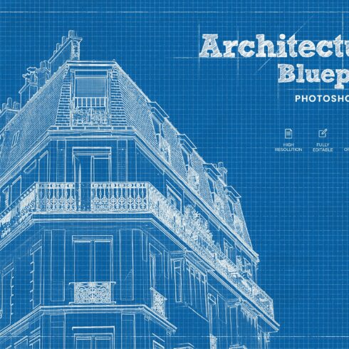 Architecture Blueprint Photo Effectcover image.