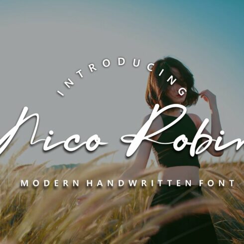 Nico robin hand written font cover image.