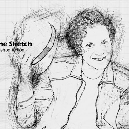 Outline Sketch Photoshop Actioncover image.