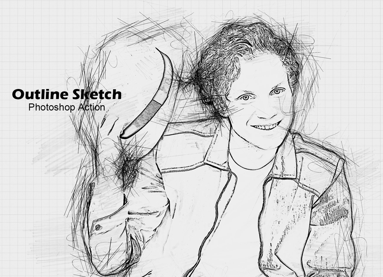Hand-drawn sketch Photoshop action, Add-ons | GraphicRiver