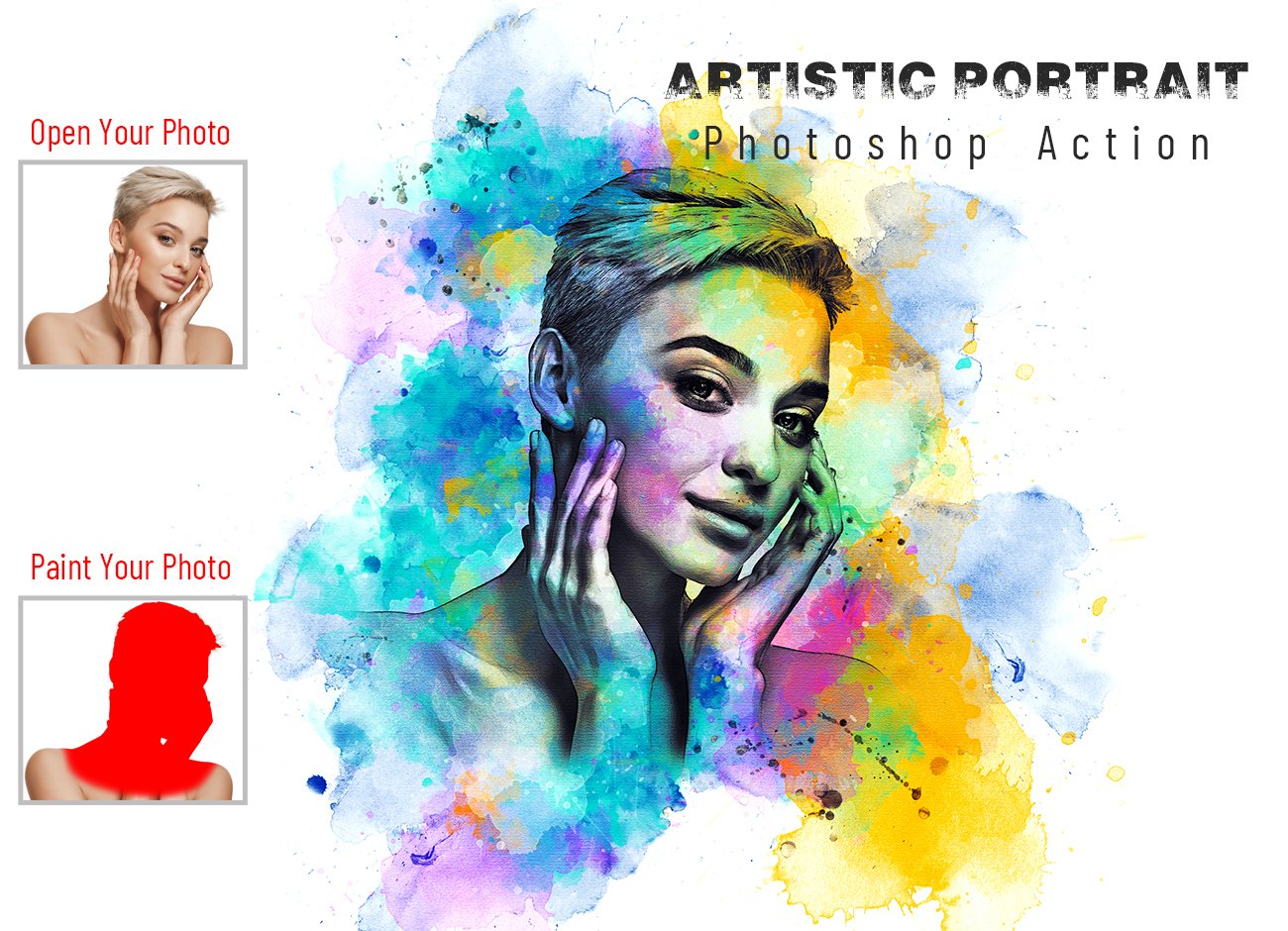 Artistic Portrait Photoshop Actioncover image.