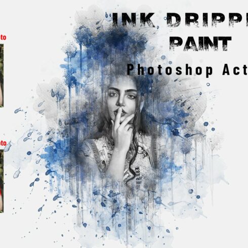 Ink Dripping Paint Photoshop Actioncover image.