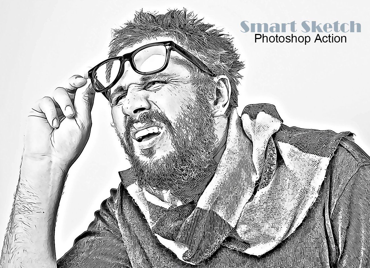 Smart Sketch Photoshop Actioncover image.