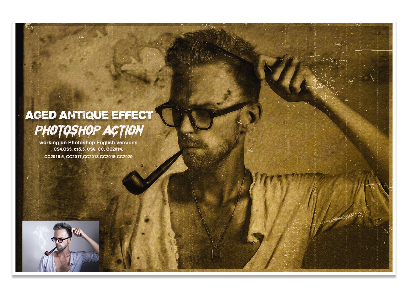 Aged Antique Effect Photoshop Actioncover image.